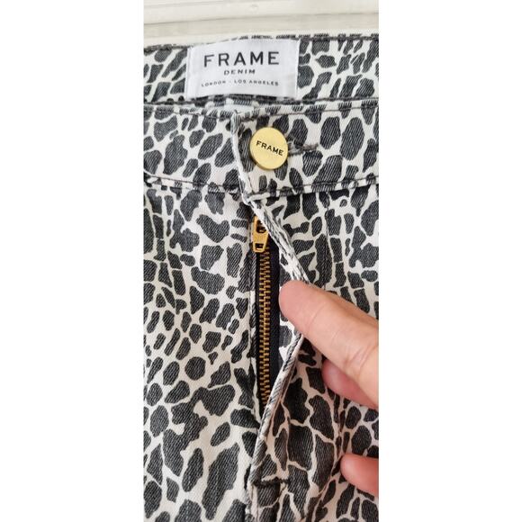 Frame Le High Skinny Abstract Animal Print Jeans Women's Size 28 - Picture 10 of 12